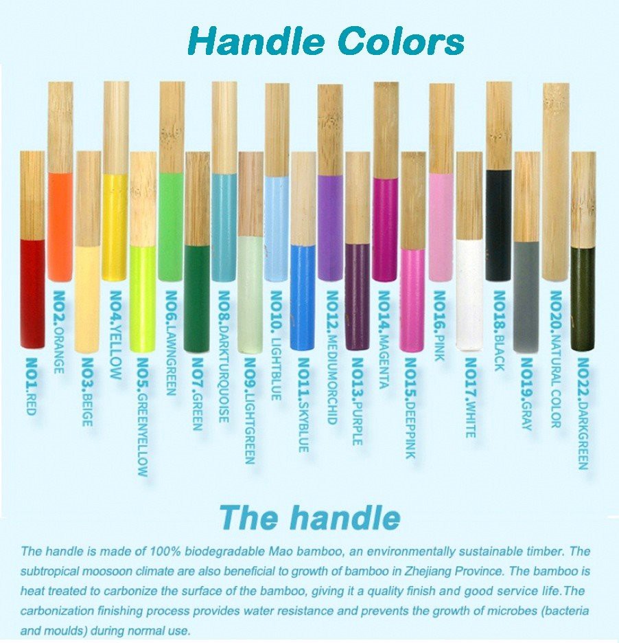 bamboo toothbrush handle color